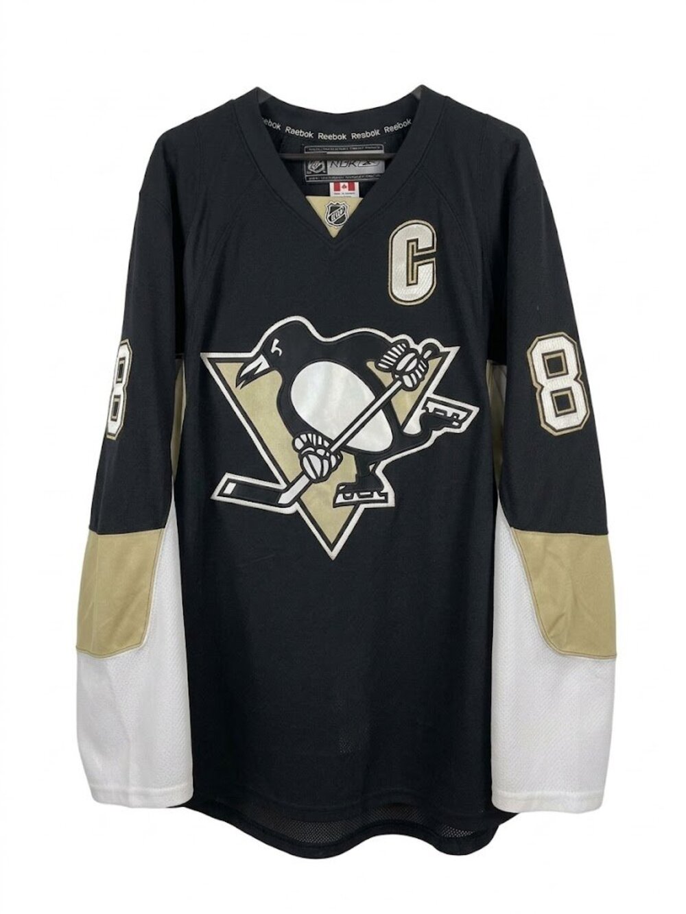 2006 Reebok NHL Pittsburgh Penguins Sidney Crosby #87 Captain Jersey Med Canada